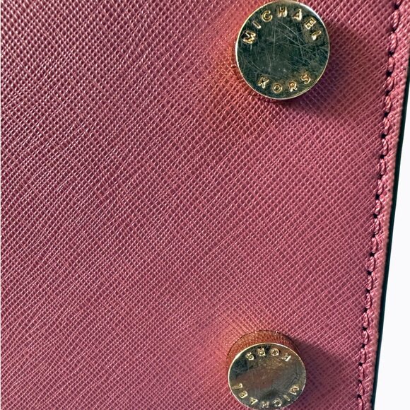 Michael Kors Selma Leather Tulip Pink Rose Leather Satchel Shoulder Tote HandBag - Picture 9 of 11